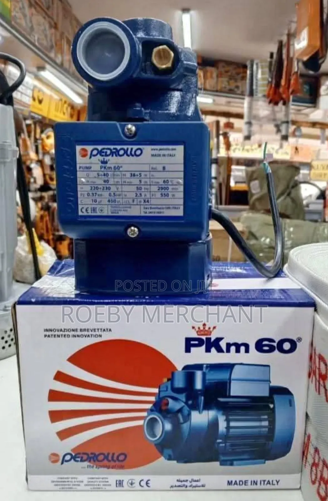 0.5hp Electric Water Pump/Pedrollo Water Pump 0.5hp
