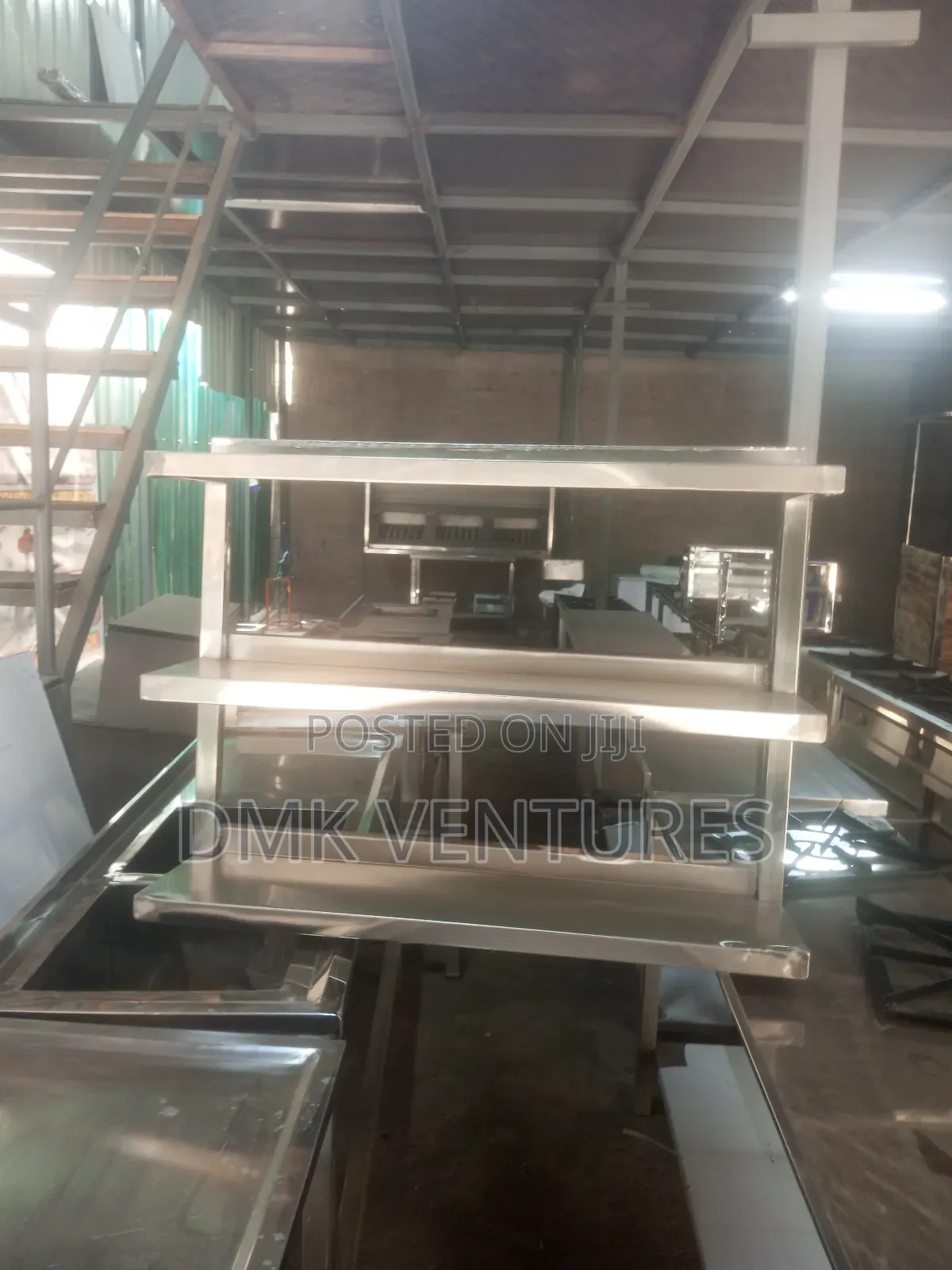 Three Tier Stainless Steel Wall Shelf