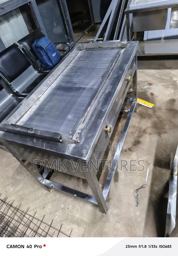 Professional Half Grooved Stainless Griddle - main view