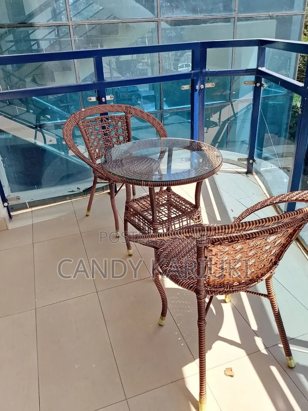 2 Seater Rattan Balcony/Outdoor Set
