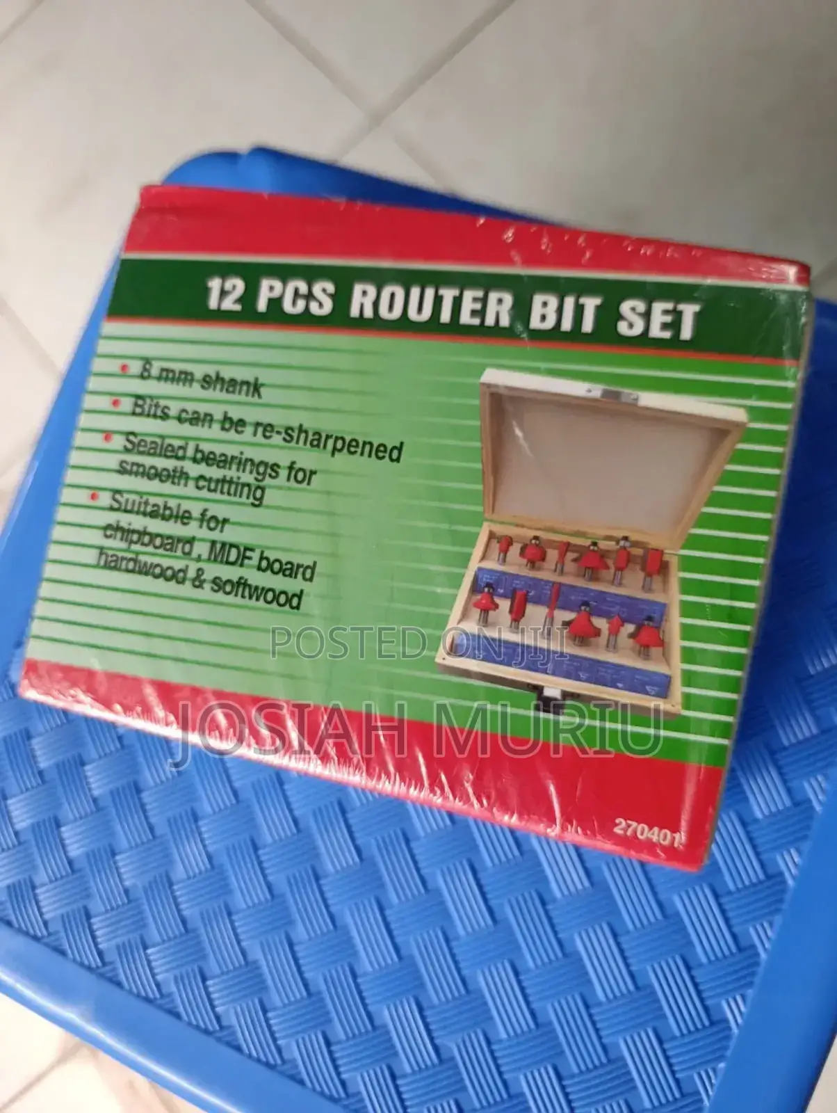12-Piece Router Bit Set With an 8 Mm Shank