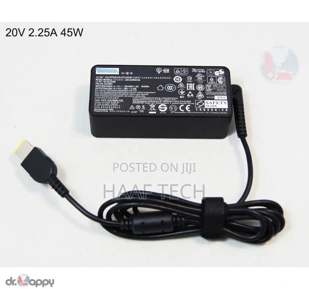 Laptop Charger for Lenovo 45w 20v 2.25a Yellow Usb Pin Power Adapter