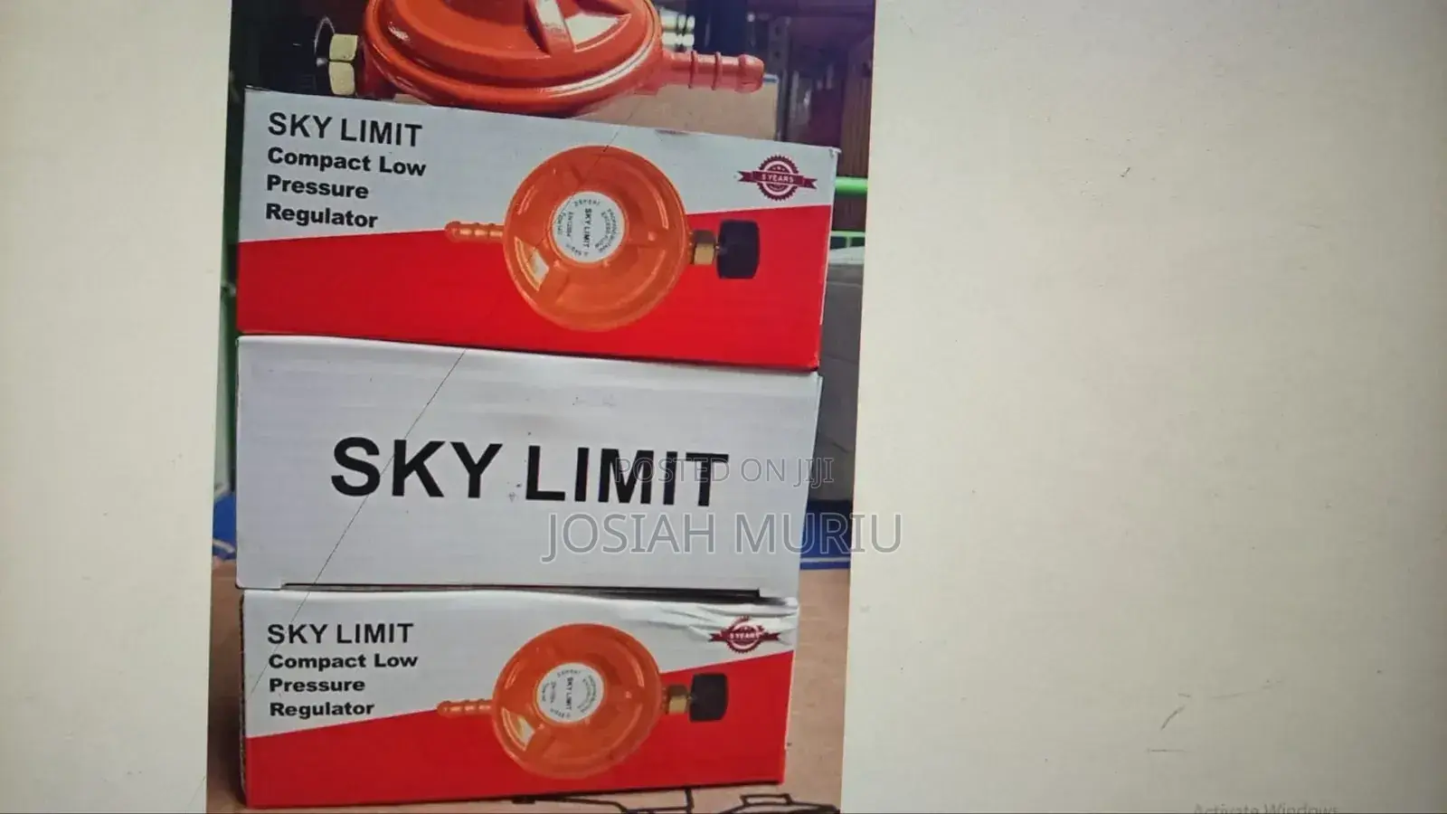 Sky Limit Compact Low Pressure Regulator for an LPG Gas Cylinder.