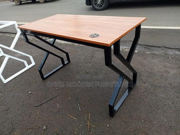 Modern Office Desk With Cable Port - main view