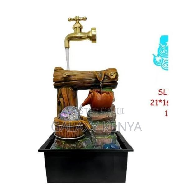 Rustic Flow Led Tabletop Fountain With Magic Faucet