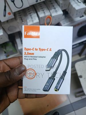 Usb C 3.5mm Aux Audio Charger Splitter Adapter Headphone Jack - thumbnail 2