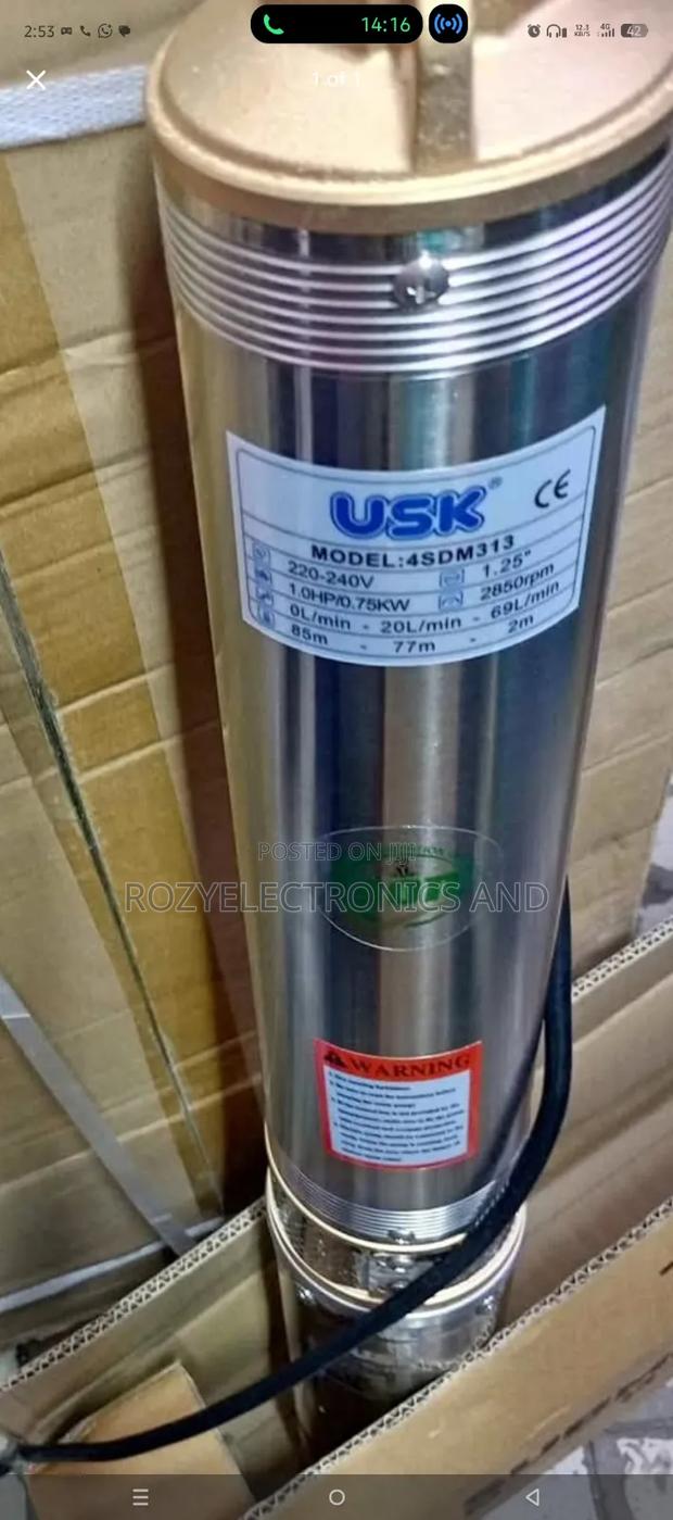 Usk Water Pump 1hp Submassible Pump