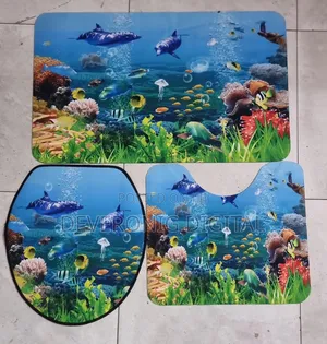 Rubber Underside Floor 3pcs Set 3d Toilet Mat Non Slip