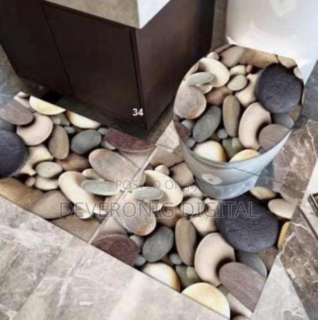 Rubber Underside Floor 3pcs Set 3d Toilet Mat Non Slip - thumbnail 7