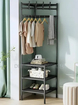 Yh6606 3 Layer Coat Rack + Storage