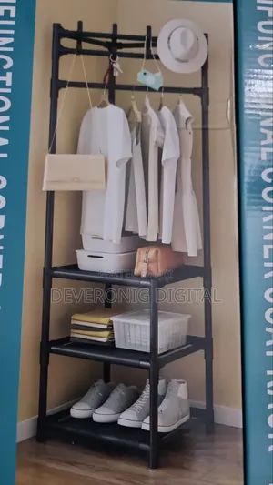 Yh6606 3 Layer Coat Rack + Storage