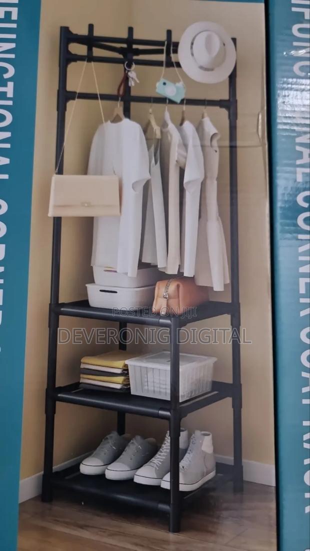 Yh6606 3 Layer Coat Rack + Storage - thumbnail 4