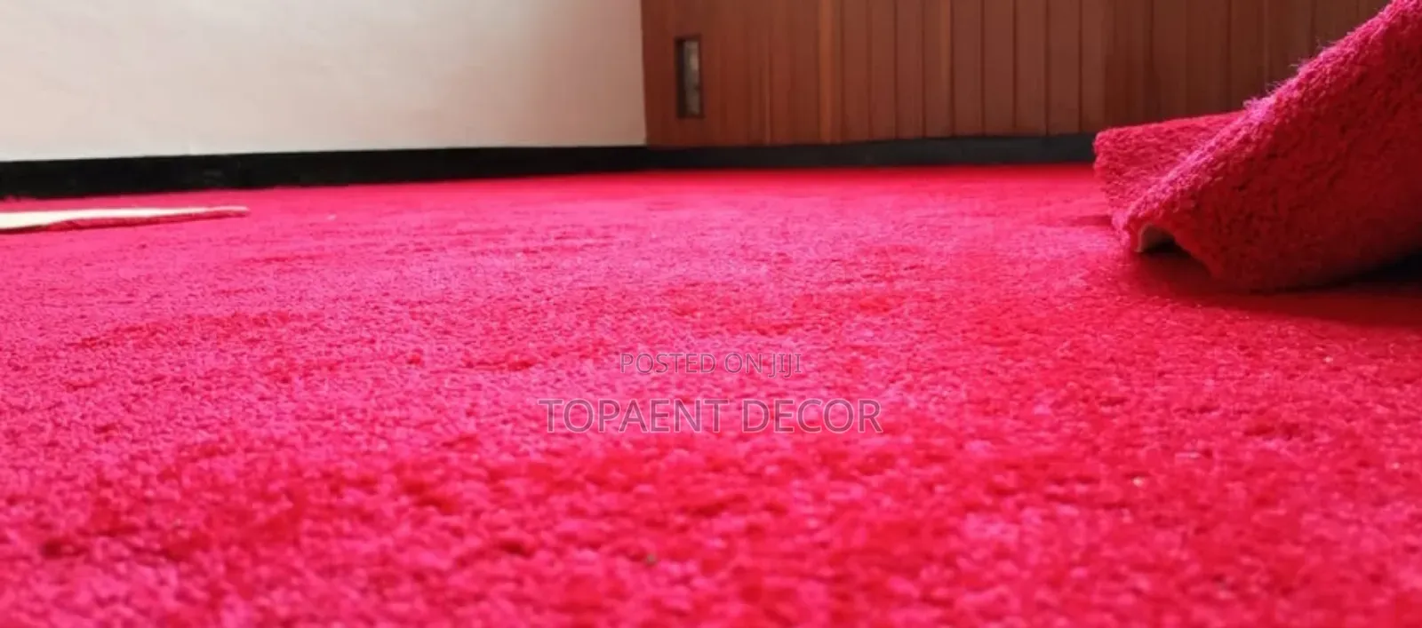 Usa Comfort Covered Plain Red Bedroom Wall To Wall Carpets