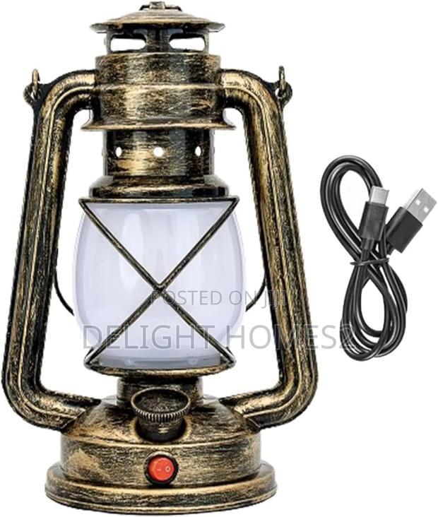 Rechargable Vintage 35cm Led Lantern Lamp-P - thumbnail 2