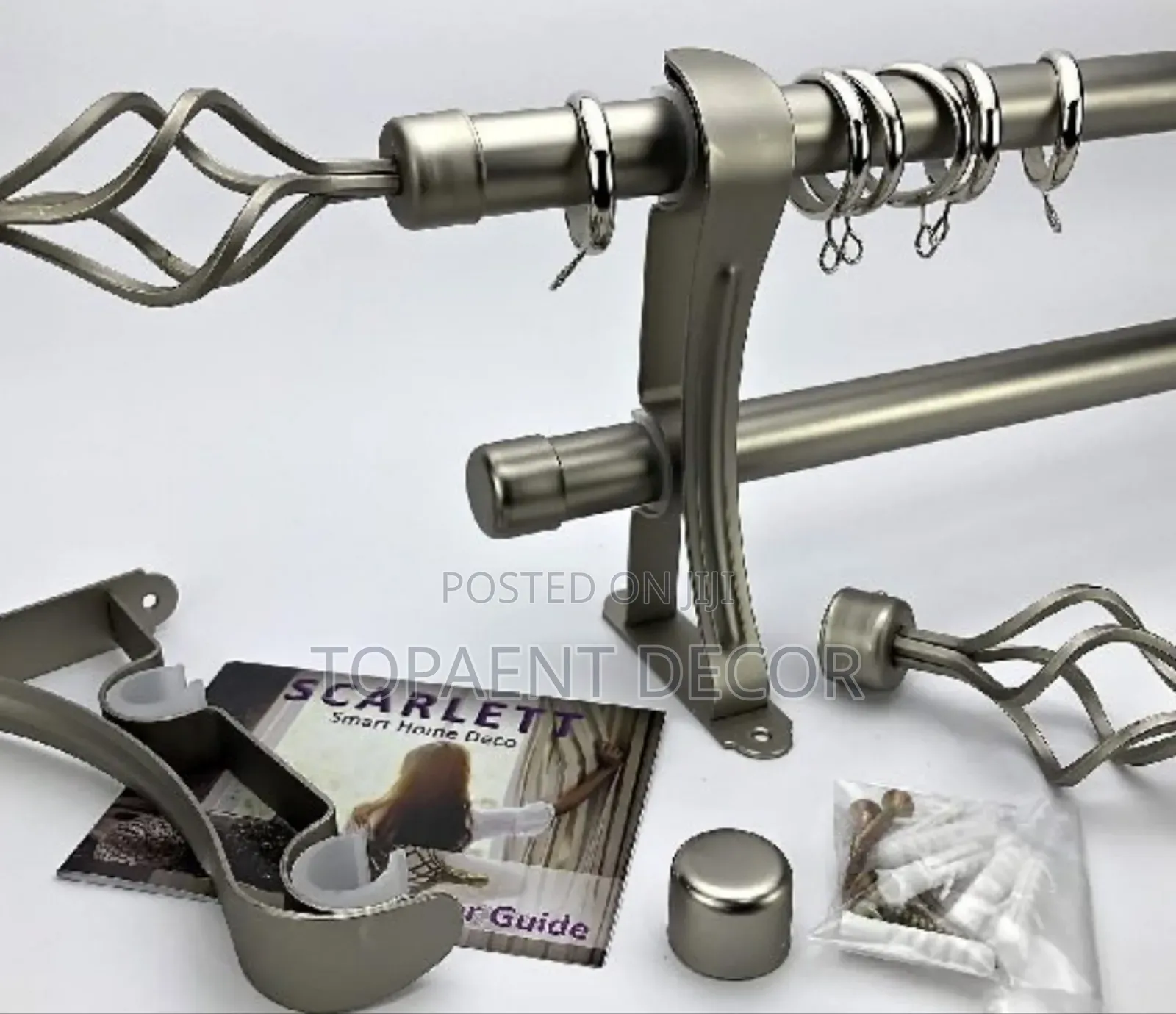 2m Double Plus Accessories Adjustable Curtain Rods
