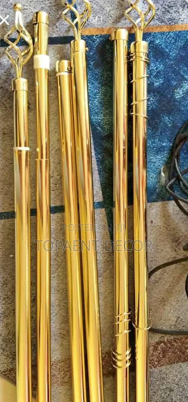 3m Double Tough Coating Gold Adjustable Curtain Rods