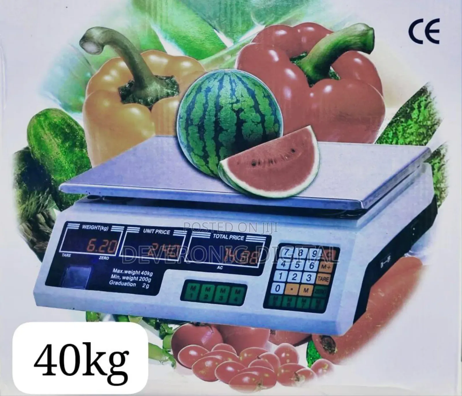 Digital Computing Scale Armless 
Maximum Weight 40kgs