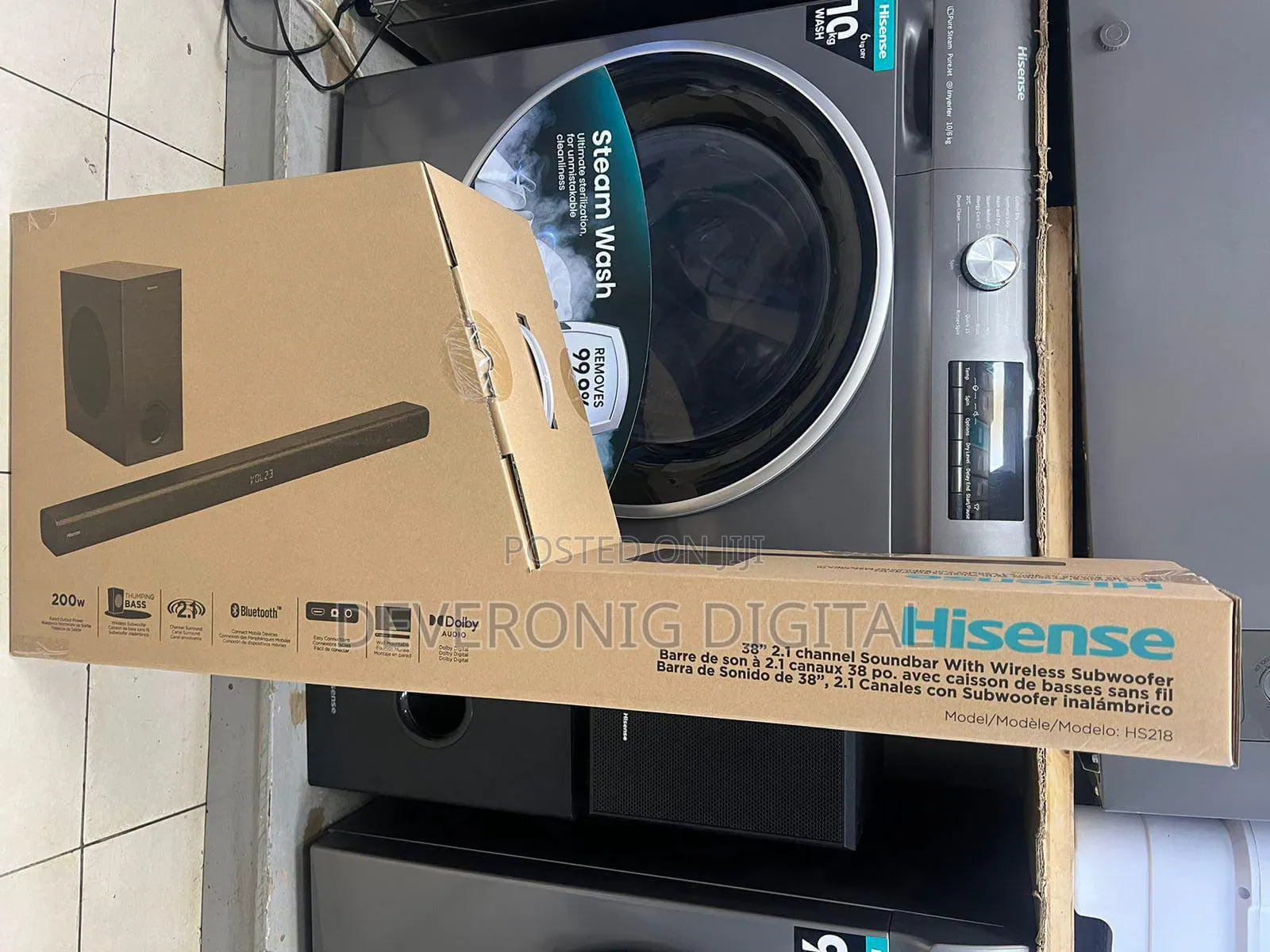 *Hisense Soundbar 200w 2.1ch Hs218channels: 2.1 Ch Soundar