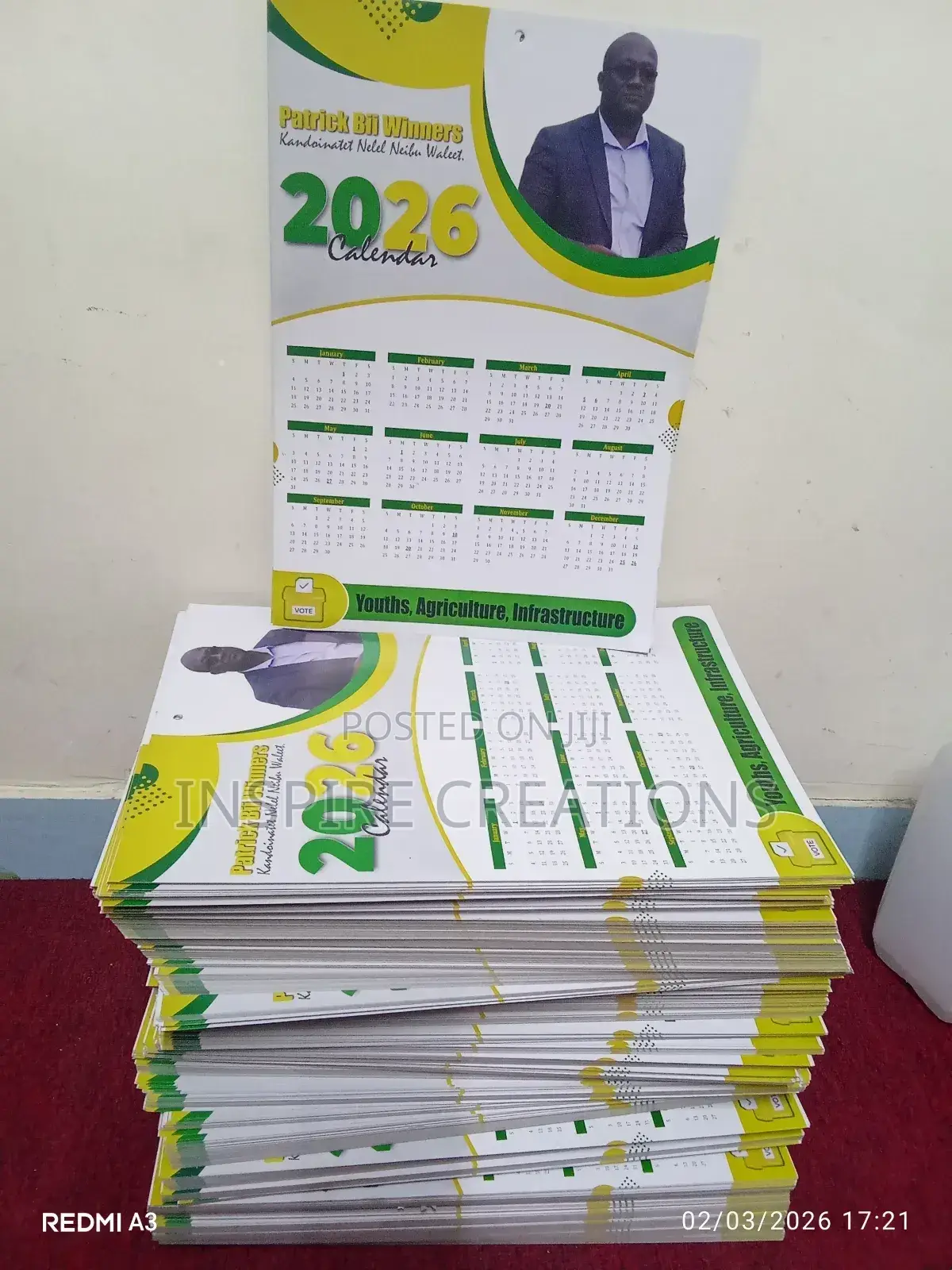 Campaign 2026 Calendars Printing,