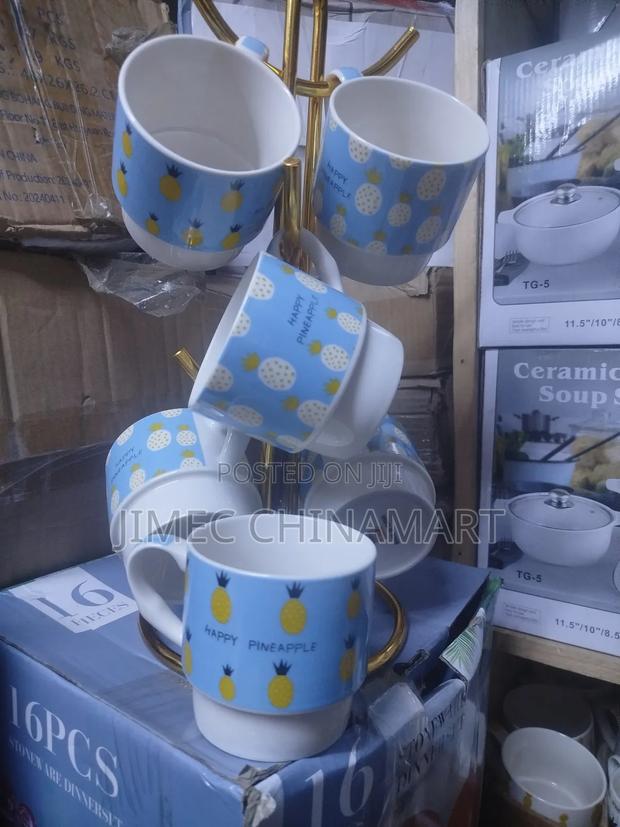 6pcs Pineapple White Mugs - main view