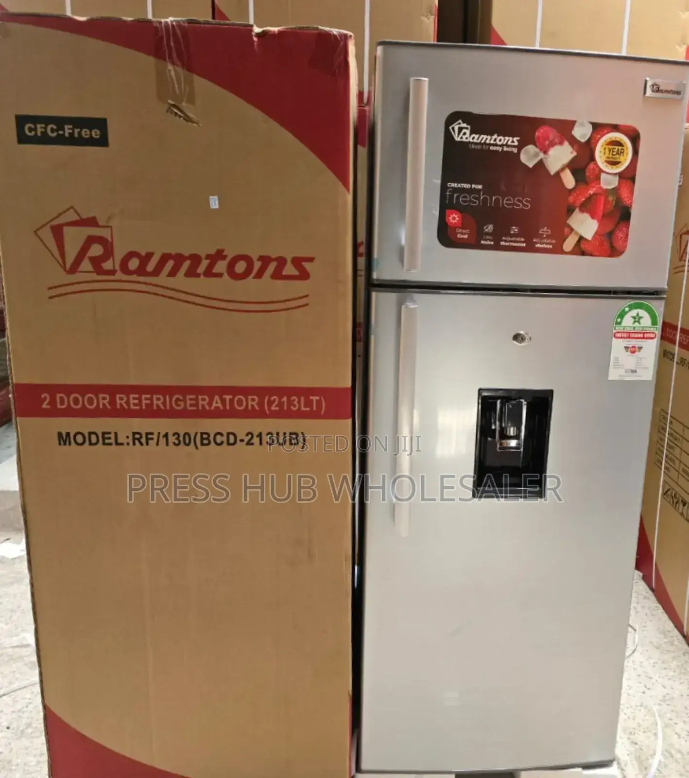 Ramtons 213 Liters 2 Door Direct Cool Fridge