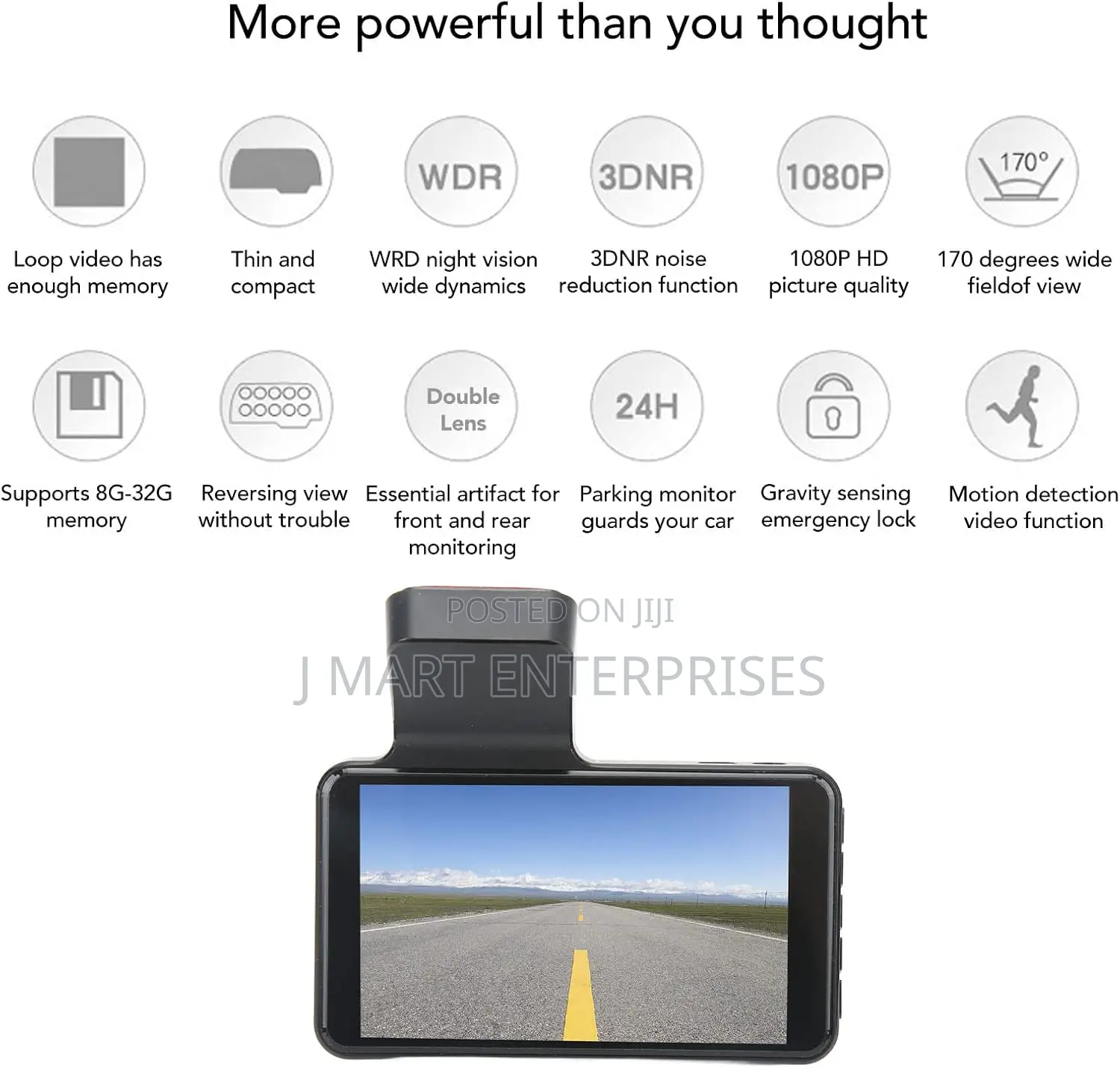 Dash Cam Front and Rear, Hd 1080p Car Dashboard Recorder, Rearview