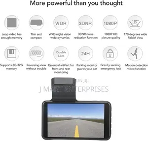 Dash Cam Front and Rear, Hd 1080p Car Dashboard Recorder, Rearview
