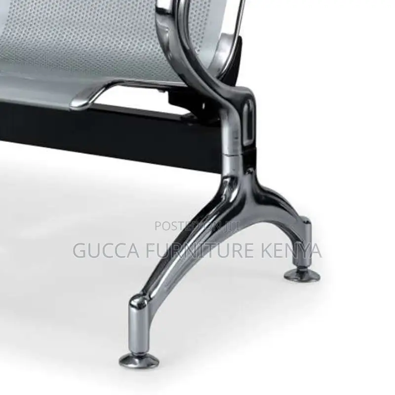 3-link Metallic Reception Waiting Bench