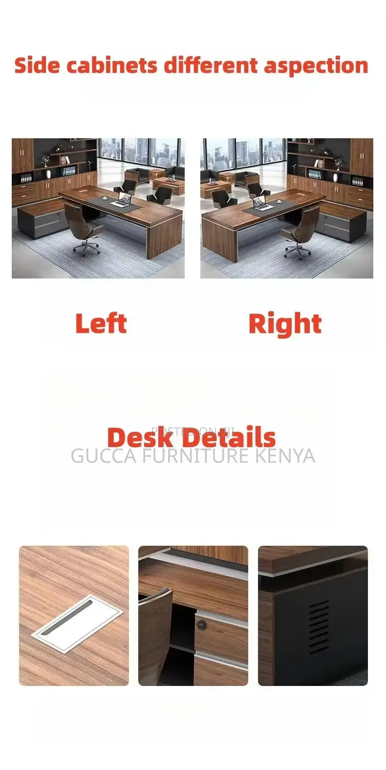 1800mm Executive L-shaped Desk With Extension
