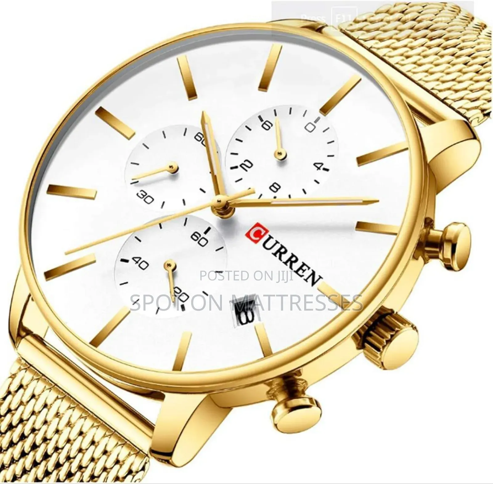 Curren Watch For Men. Stainless Steel. Waterproof. Free Delivery.