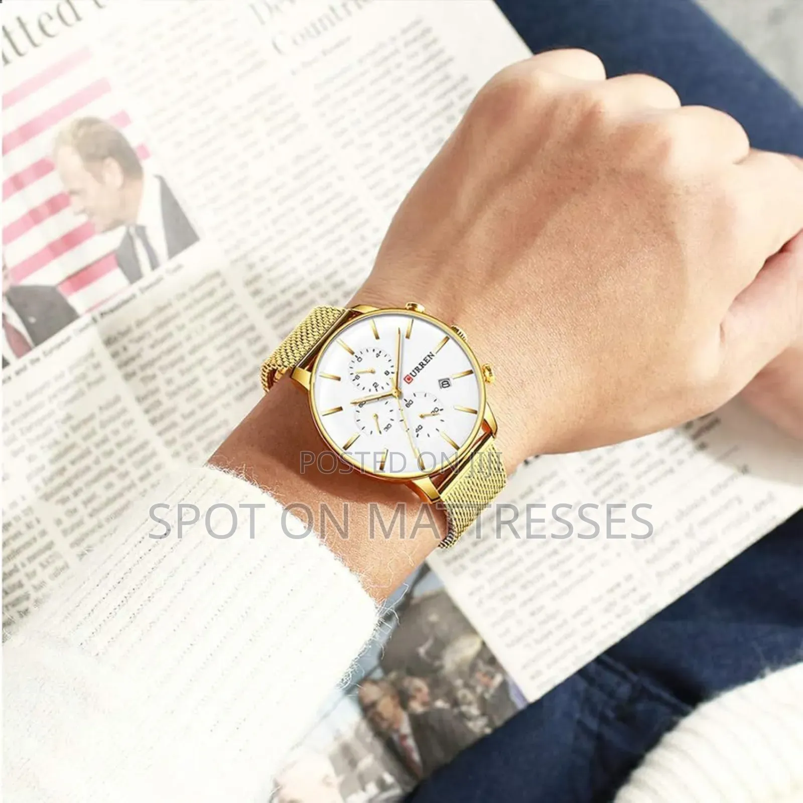Curren Watch For Men. Stainless Steel. Waterproof. Free Delivery.