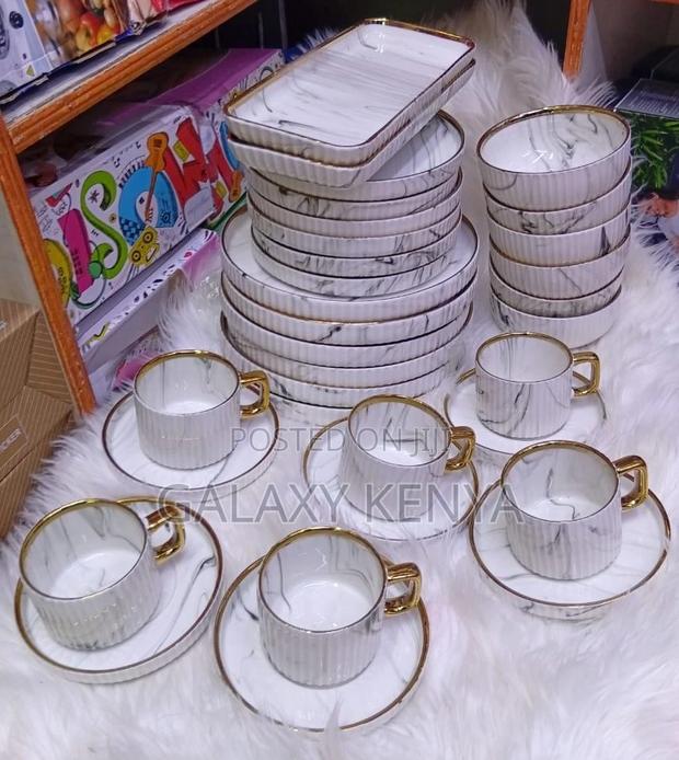 Elegant European Porcelain Dinner Set - main view