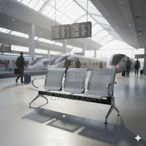 Modern 3 Seater Stainless Steel Waiting Seat