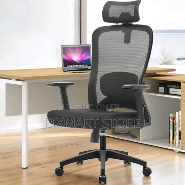 Orthopedic High Back Mesh Office Chair With Headrest Lumbar Support - thumbnail 2