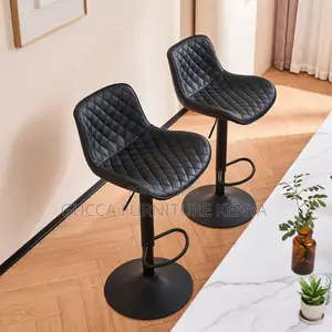 Leather Height Adjustable Counter Bar Stool