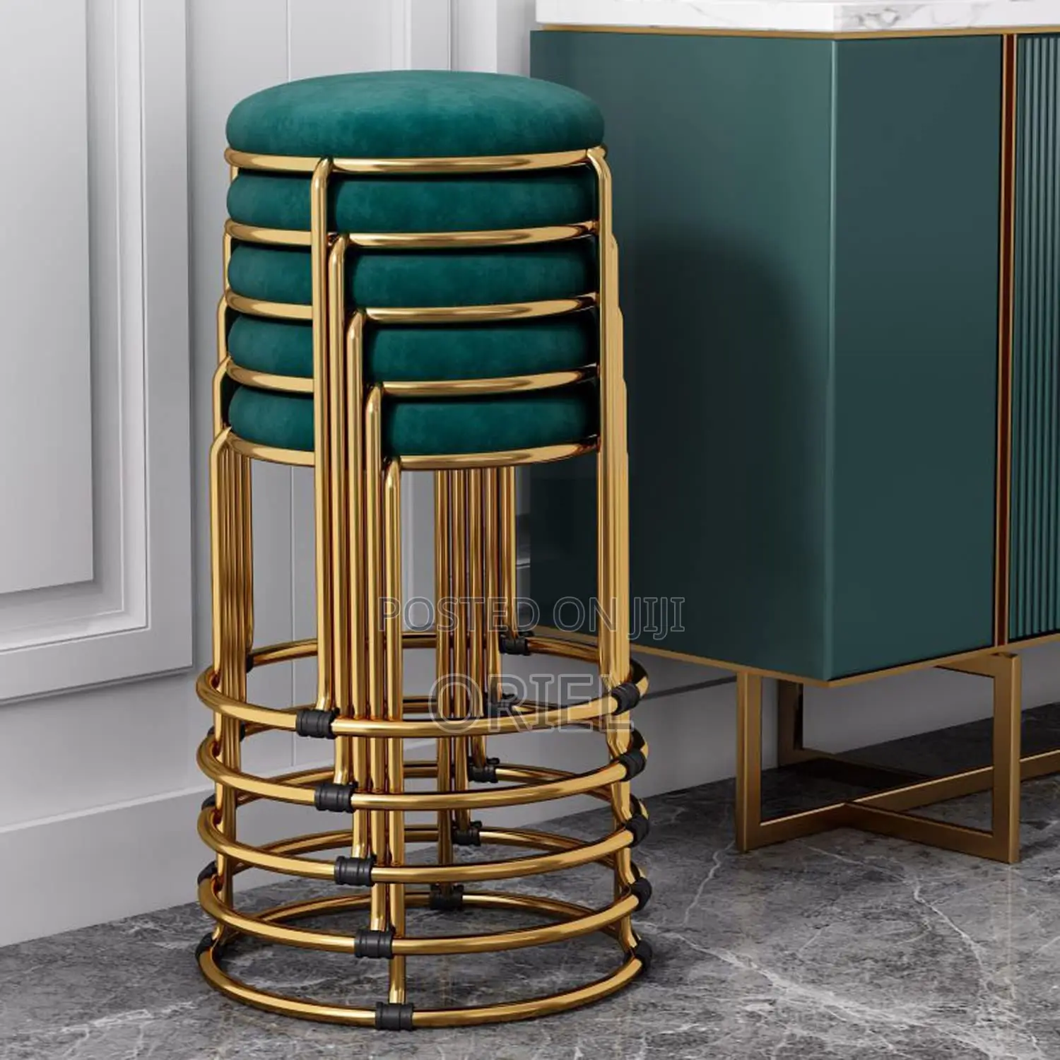 Barstool : Ottoman Round Modern Barstool