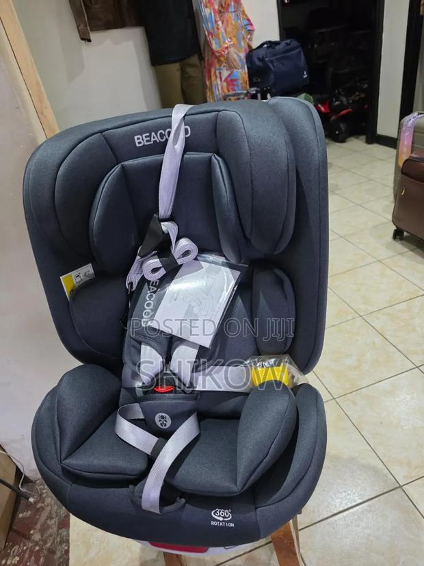 Beacood Isofix Car Seat – Grey - main view