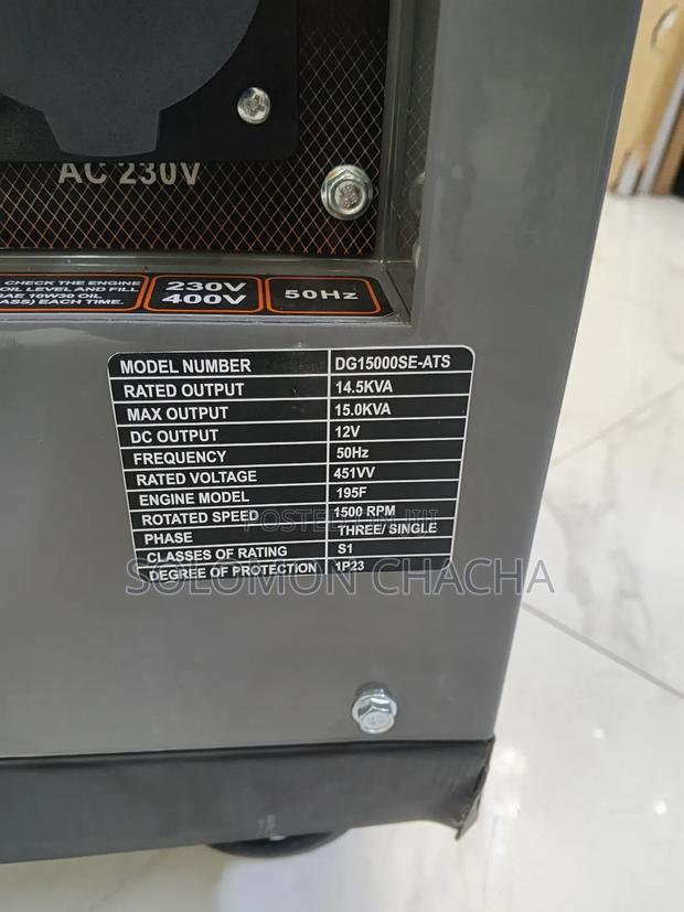Cigma Uk 15kva Diesel Silent 🔕 Generator Dual Phase - thumbnail 2