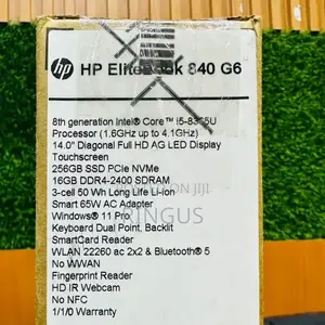 New Laptop HP EliteBook 840 G6 16GB Intel Core I5 SSD 256GB