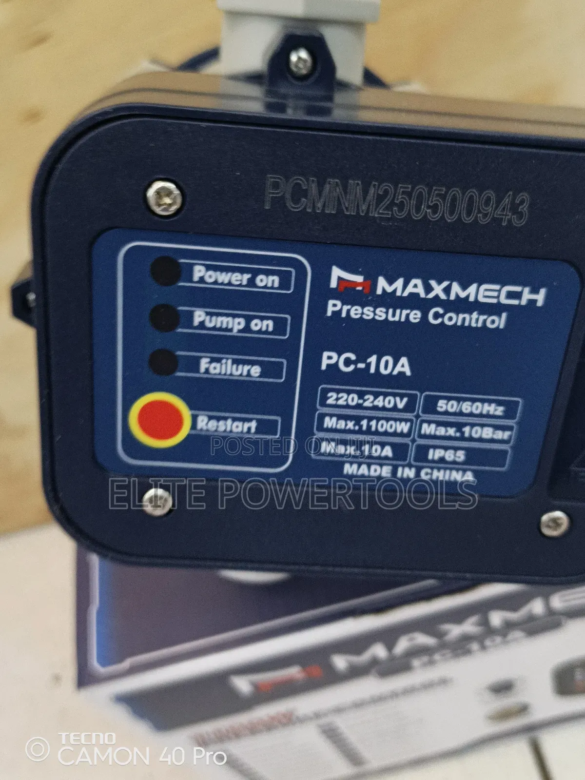 1100w Automatic Maxmech Pressure Control