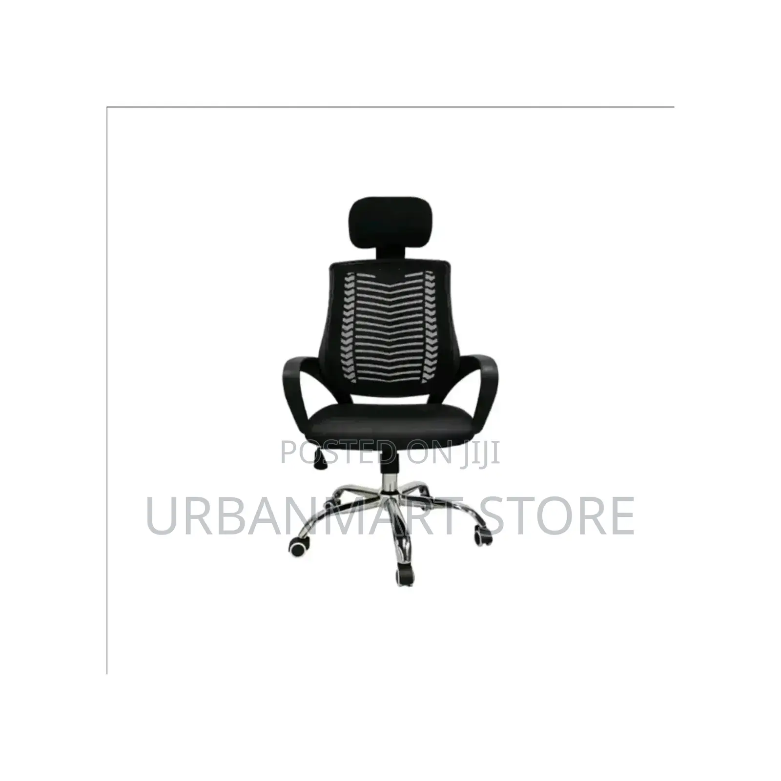 Secretarial Mesh Office Chair With Headrest – Ergonomic Comfort