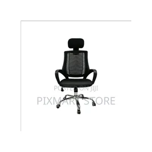 Secretarial Mesh Office Chair With Headrest – Ergonomic Comfort