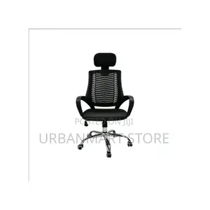 Secretarial Mesh Office Chair With Headrest – Ergonomic Comfort