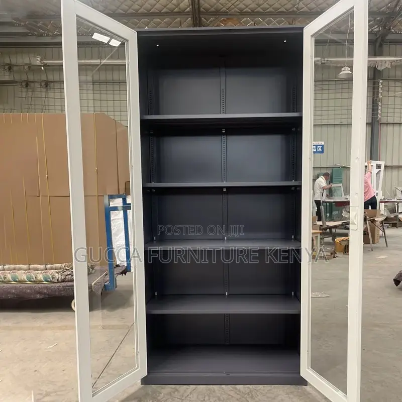 2-door Full Glass Office Filling Cabinet
