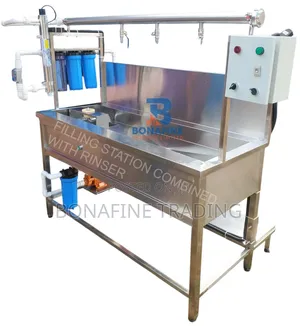 3 Taps Filling Station With a Bottle Rinsing Section