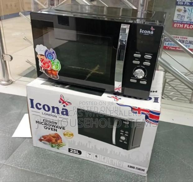 Colour Black Icona Manual Microwaves