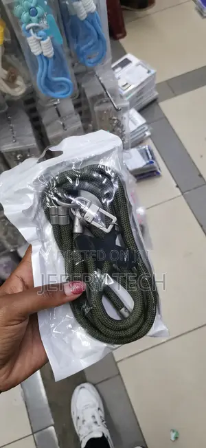 Shape Pendant Nylon Hand Strap Lanyard Phone Charm