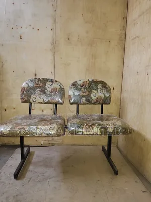 Two Seater Link Chairs Wildlife Fabric , for Tourism Office