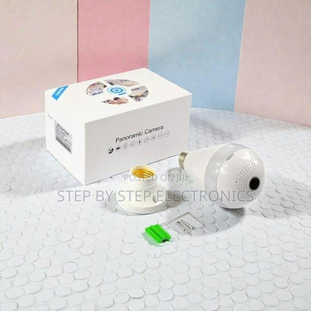 Panoramic Wifi Bulb Camera 1080p With Cloud Storage Support