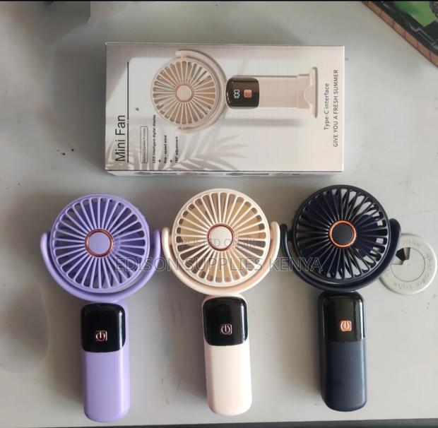 Hand Fans Led Digital Handheld Fan Rechargeable Handfan Makeup